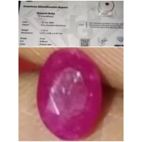 Natural Ruby Burma Ha 1,10 Crt + Sertifikat, Kode A37