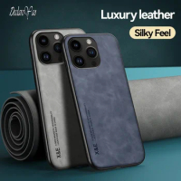 DECLAREYAO Luxury Magnetic Hard Case For Apple iPhone 11 Pro Max Back Cover Ultra-thin Light Suede Leather Shockproof Soft Frame