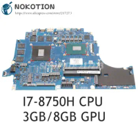 NOKOTION L24332-601 L24332-001 DA0G3DMBCE0 For HP OMEN 15-DC Laptop MotherBoard SR3YY I7-8750H GTX1060 3GB/GTX 1070 8GB