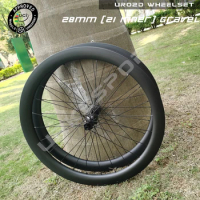 Gravel 28mm Width 700c Road Carbon Wheelset Disc Brake UCI Approved Clincher Tubeless Tubular UR03D Road Disc Brake wheels