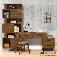 【直人木業】MAKE積層木L型可調整書桌