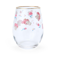 真愛日本 美樂蒂 花朵 日本製 金邊 玻璃杯 不倒翁杯 杯子 酒杯 杯 禮物 ID42