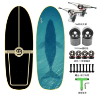 Surfskate Board Land Carving Surf Skate Sport Longboard, Complete Pumping Skateboard, Maple Deck CX4 Truck, 76cm