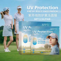 1 Box 5pairs UV Stickers For Sunscreen Outdoor Cut Eye Patch For Facial Golf Patch Reduce Freckles Moisturizing Sun Protection