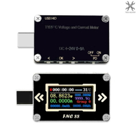FNC88 TYPE-C PD觸發USB-C電壓表電流表雙向數據測量萬用表USB測試儀0.96英寸高清LCD顯示屏 雙十一購物節