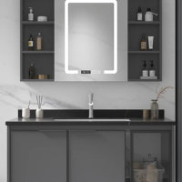 Bathroom Cabinet Combination Integrated Basin Mirror Bathroom Table Smart Stone Plate Wash Basin