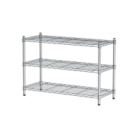 【dayneeds 日需百備】輕型 90x35x60公分 電鍍（鎖管）三層架(鐵力士架/收納層架/鞋架/展示架)