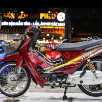 Tem rời dán xe wave nhỏ màu đỏ tem đỏ vàng đen decal chống thấm nước bền màu trên 2 năm - Nhãn Dán