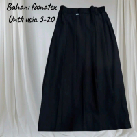 Rok Remped Hitam Bawahan Seragam Sekolah TK SD MI SMP SMA Bahan Famatex Untuk Usia 5-20 Tahun Fashio