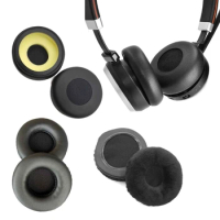 1Pair Leather Ear Pads Cushion Cover Earpads Replacement for Jabra Evolve 20 20se 30 30II 40 65 65+ 75 75+ Headset