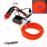 by DHL or Fedex 200pcs EL-Wire Neon Strip Cold Light Strip Rope Tape 12V Car Interior Decor Fluorescent for Ford Audi Nissan Kia