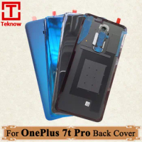 Original For OnePlus 7T Pro Battery Glass Back Cover Replace For oneplus 7t pro Rear Housing Glass Case with Camera Lens