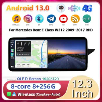 Android 13 wireless CarPlay For Mercedes Benz Class E W212 2009-2016 RHD E300 GPS Car Radio Multimedia Player Stereo 360 Camera