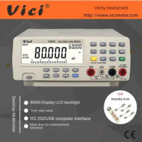 VICI VC8145 LCD Auto Range Multimetro Voltmeter Digital Bench Top Multimeter Temperature Meter Dual-display 80000