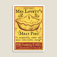 Mrs Lovett Is Meat Pies Sweeney Todd Mu Magnet Home for Fridge Organizer Toy Magnetic Funny Children Colorful Baby Cute