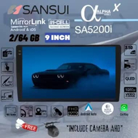 SANSUI ALPHA X Series 2/64 GB Android 9" Inch SA-5200I Head Unit Tape Mobil + AHD