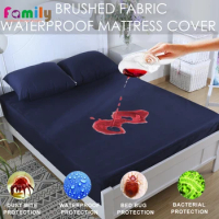 Waterproof Toweling Cloth Fitted Bed Sheet Mattress Protector Cover Non-slip Mattress Topper Single Queen King Size Home Decor