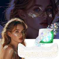 Glow in Dark Glitter Freckles Star Gold Freckle Makeup Patches Set Nightglow Sparkle Face Glitter Sh