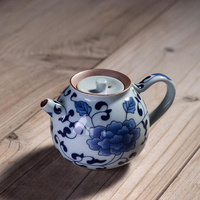 復古青花瓷泡茶壺家用水壺日式功夫茶具套裝陶瓷單壺蓋碗