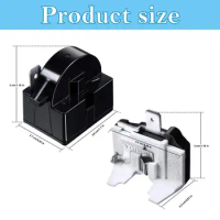 Total 2 Pieces QP2-4.7 PTC 1-pin 6750C-0005P Refrigerator Overload Protector, Compatible with LG Refrigerator Compressor