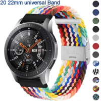 20mm 22mm Band for Samsung Galaxy Watch 5/5 pro Nylon Braided Solo Loop Strap for Galaxy Watch 4/4 Classic 42 46mm Amazfit gts 2