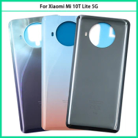 New For Xiaomi Mi 10T Lite 5G Battery Back Cover 3D Glass Panel Rear Door Glass Mi10T lite Housing Case With Adhesive Replace