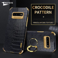 S10 Case Zroteve Crocodile Pattern Leather Cover For Samsung Galaxy S10 Plus S20 S21 FE S22 S23 Ultra Note20 Note10 Lite Cases