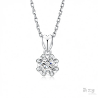 【蘇菲亞珠寶】20分 18K金 費洛拉S S925銀鍊 鑽石套鍊