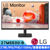 【LG 樂金】27MS500-B 27吋 IPS FHD平面窄邊框護眼螢幕(16:9/5ms/100Hz)