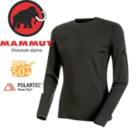 【MAMMUT Sertig Longsleeve 男《石墨灰》】1016-00020-0129/長毛象/Power Dry/長袖圓領/抗UV50+