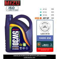 Minyak Enjin Tulen Pelincir Sintetik Penuh Mizu 5W-30 SP - 4 liter