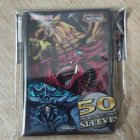 50Pcs Yugioh TCG Master Duel Monsters Card Of Gods Collection Official Sealed Card Protector Sleeves