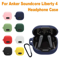 Silicone Headphone Cover For Anker Soundcore Liberty 4 NC Wireless Earbuds Case Dustproof Earphone Protector Charging Box Sleeve