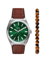 นาฬิกาข้อมือผู้ชาย FS6080SET,สาย Leather, สีน้ำตาล