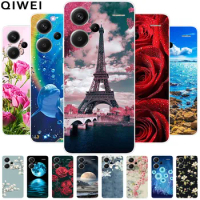 Phone Case for Redmi Note 13 Pro Plus Cover Clear Bumper Flowers Printing Soft Shells for Xiaomi Redmi Note13 Pro + Pro+ TPU Bag