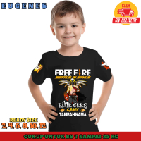 Baju Kaos Atasan Anak FF Tambah Nama Gratis Ver Karakter SG 2 JT Battle In Style Baju Human 1 Tops