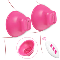 Breast Enlargement Vibrator for Women Stimulation Nipple Clitoris Sucker Remote Control Clit Vacuum Pump Suction Cover Sex Toys