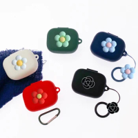 Cute flower Case for Skullcandy DIME / Push Active / grind fuel Case lovely Ring Silicone Earphone case Charging Box fundas