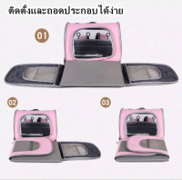 Koqi factory กระเป๋าสัตว์เลี้ยง เป้แมว พับเก็บได้ เป้ใส กระเป๋าสะพายสุนัขและแมว กระเป๋าสุนัข กระเป๋า
