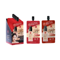 BSC SMOOTHING MATCH FOUNDATION บีเอสซี สมูธติ้ง แมช ฟาวเดชั่น รองพื้นเนื้อซาติน #C1-C2 (ยกกล่องX6ซอง