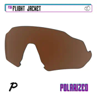 EZReplace Polarized Replacement Lenses for - Oakley Flight Jacket Sunglasses - Brown P