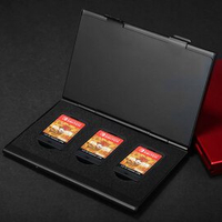 任天堂Switch遊戲卡帶收納盒 NDS遊戲卡盒 六片遊戲片保存盒 遊戲卡匣保護殼 高質感/輕薄/鋁合金保存盒 輕巧便攜