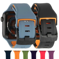 Silicone Band for Apple watch Strap 44mm 40mm 49mm 45mm 41mm UAG 42 watchband bracelet iwatch series 3 4 5 6 SE 7 8 Ultra strap