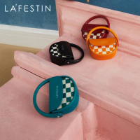 LA FESTIN Original Checkerboard Earphone Bag 2022 New Fashion Ins Niche Shoulder Crossbody Trendy Female All-match Mini Handbags