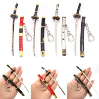15cm Roronoa Zoro Sword Blade Keychain OP Anime One Zoro Piece Yomato Sandai Kitetsu Weapon Katana 1:12 Equipment Toy Craft Toys