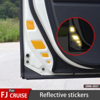 For Toyota FJ Cruiser Reflective Strips Door Reflective Stickers FJ Cruiser Door Opening Warning Sticker Epoxy Reflective Film
