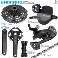 SHIMANO CUES U4000 Groupset for MTB Bike 1X9 Speed U4000 Shifter U3020 U4020 Rear Derailleur FC-U6000 Crankset LG500 Chain Kit