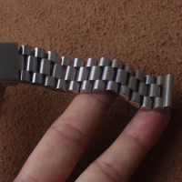 Stainless Steel Solid Links Watchband for Seiko Tudor Men Watch Accessories Classic 3beads Bracelet Flat Strap 18/20/22/24/26mm