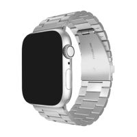 【RedMoon】Apple Watch 8/7/SE/6/5/4/3/2/1 硝光金屬不銹鋼摺疊扣錶帶38/40/41//42/44/45mm