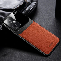 For Xiaomi Redmi Note 12 5G Case Luxury Silicone Frame PU Leather Phone Case For Redmi Note 12 Pro + Plus Note12 Pro Back Cover